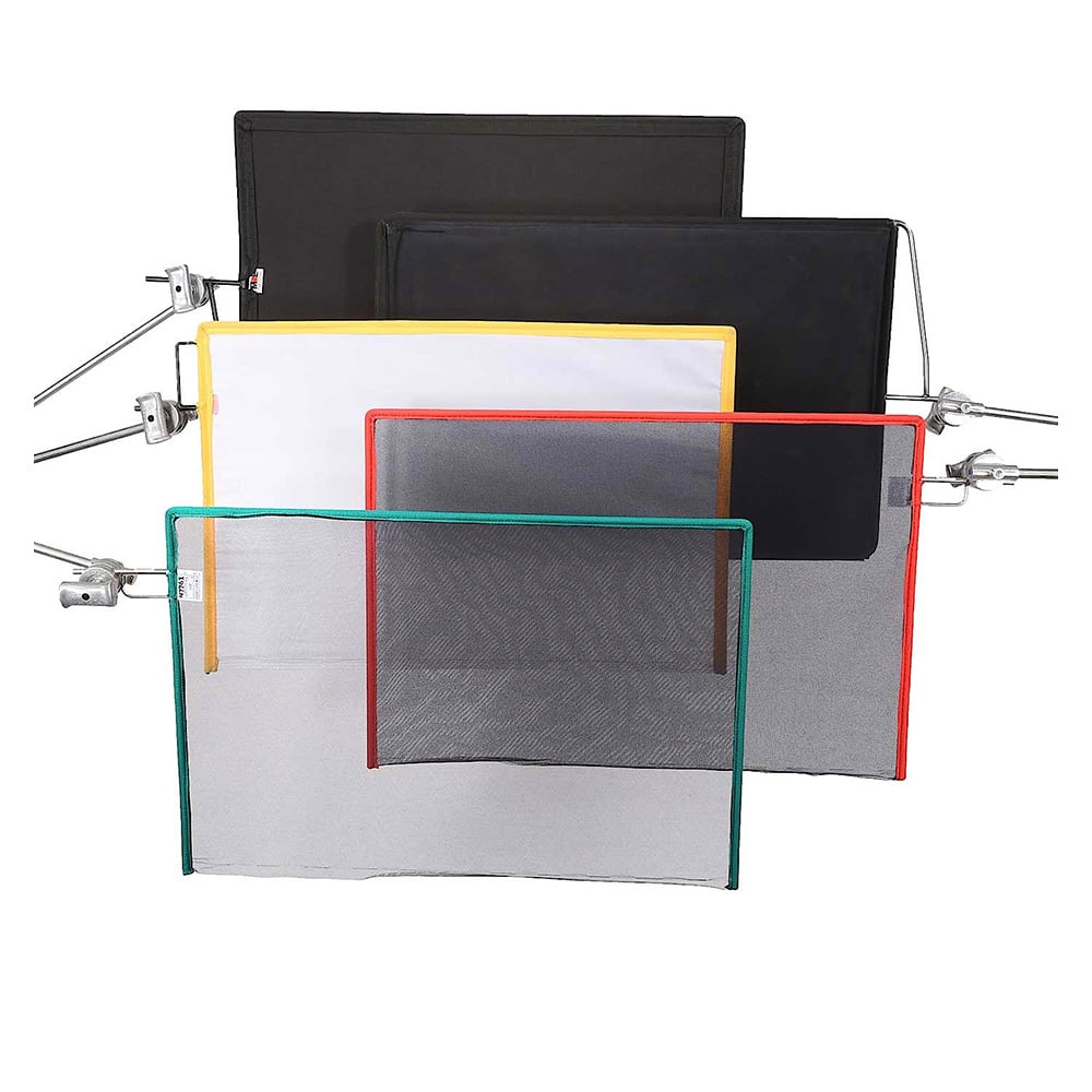 Flag set medium (60 × 90 cm) — nets, silk en solids compleet