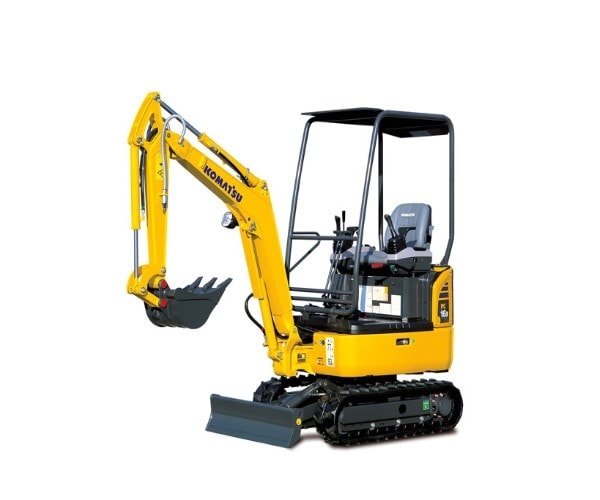 Minigraver Komatsu PC16R HS 1570 KG incl. 3 bakken – foto 1